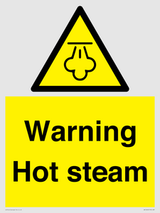 Warning Hot steam